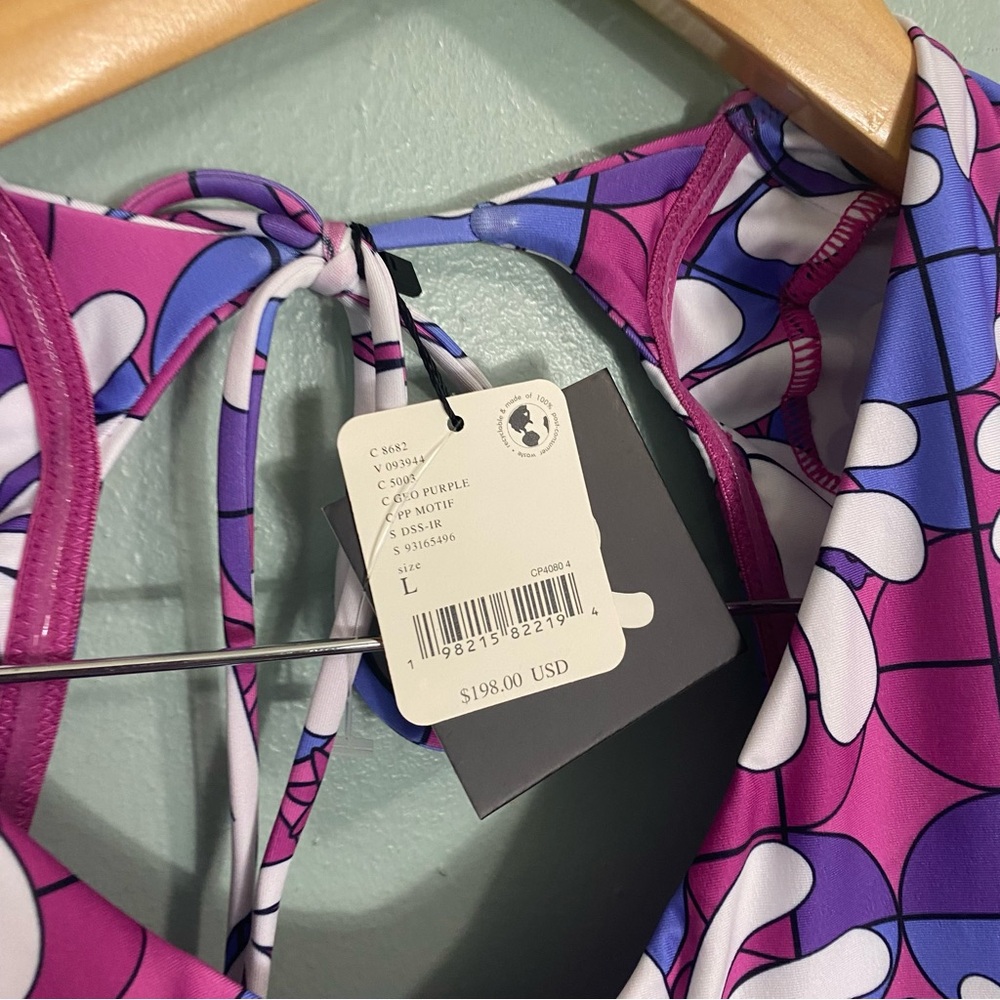 Free People Inner Relm Daydream Surf Suit Purple Floral Large - Picture 3 of 5